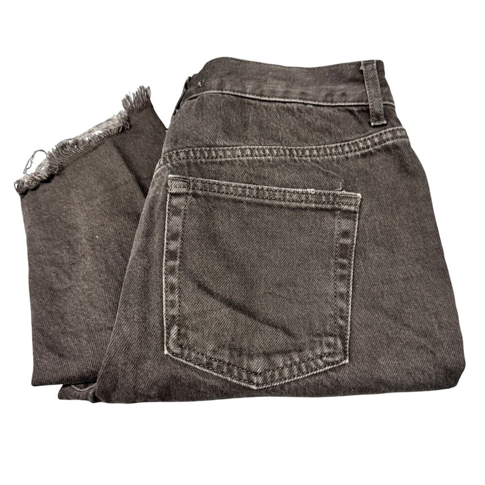 Free People Jeans Womens 27 (30x27 ACTUAL) Distressed Maggie Straight Black